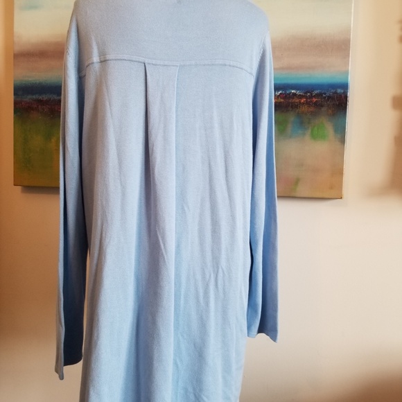 T Tahari Solid Monochrome Long-Sleeve Tops (2 Color Options) - Picture 3 of 10